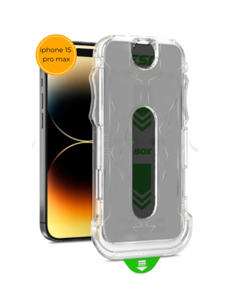 KVK iPhone 15 Pro Max Ekran Koruyucu Kurulum Aparatlı Anti-static Temperli Kırılmaz Cam Ekran Koruma