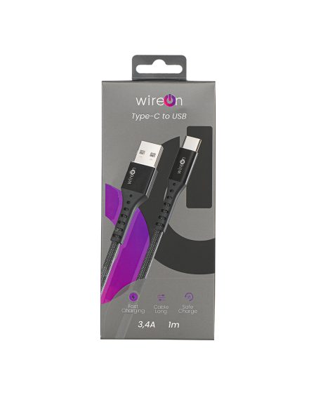Wireon Type-C Örgülü Hızlı Şarj Kablosu