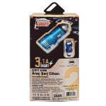 AUTOKIT METAL ARAÇ ŞARJI 2 USB 3.1 AMPER TYPE-C