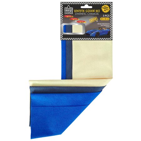 MAGIC DOSE SENTETİK GÜDERİ BEZ / SYNTHETIC CHAMOIS 3′ LÜ 30 x 40 CM