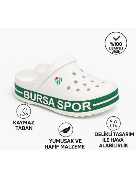 Bursaspor Lisanslı Taraftar Terliği – Yeşil Beyaz